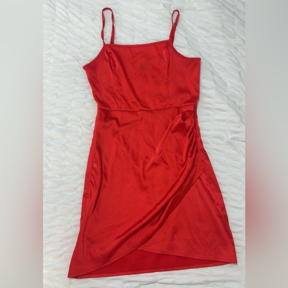 Amazon Vibrant Red Spaghetti Strap Dress
